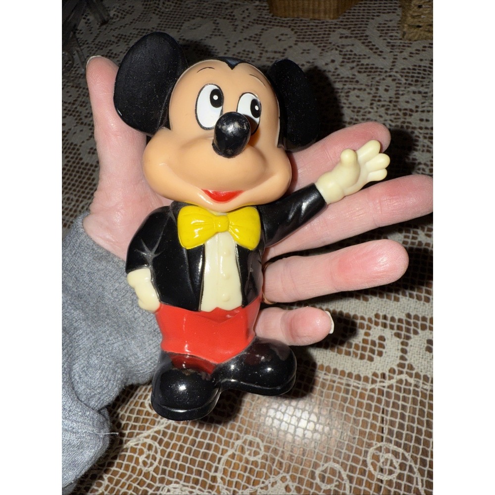 Vintage Mickey Mouse Plastic‎ Bank 5.5" Walt Disney World Productions - Picture 7 of 9